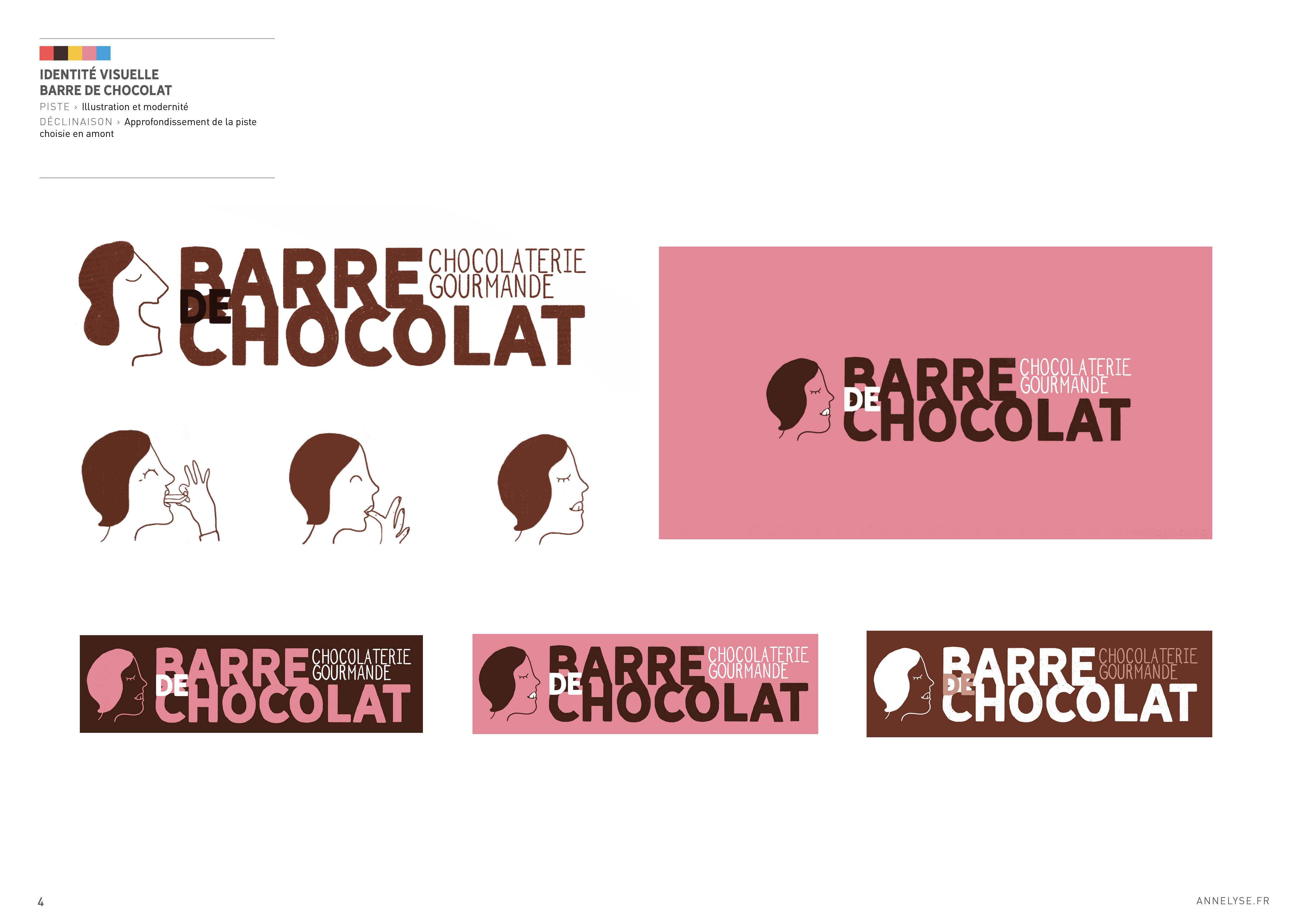Identité visuelle et packaging chocolaterie "Barre de Chocolat"